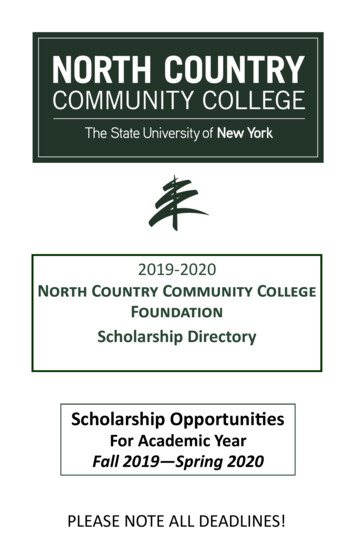 2019 2020 North Country Community College . - NCCC