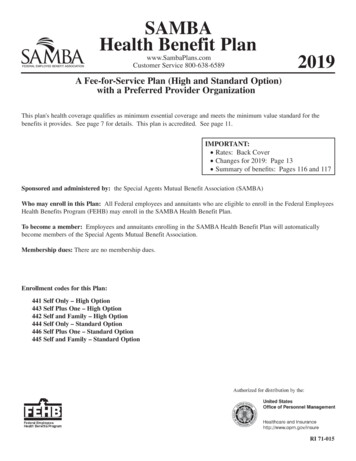 SAMBA Health Benefit Plan 2019
