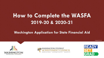 How To Complete The WASFA - Ready. Set. Grad.
