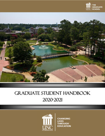 Graduate Student Handbook - UNCP