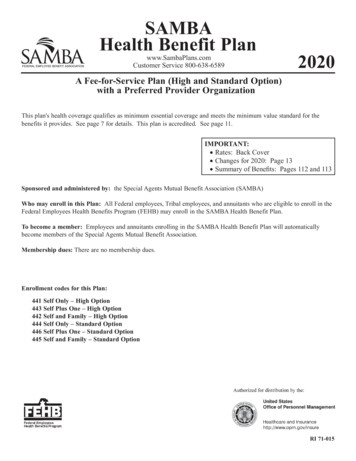 SAMBA Health Benefit Plan 2020