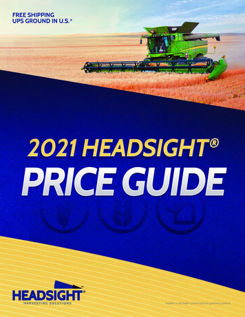 2021 HEADSIGHT PRICE GUIDE