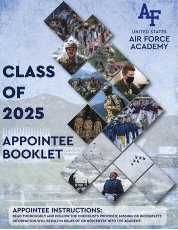 DEPARTMENT OF THE AIR FORCE - USAFA
