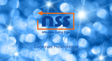 NSS Corporate Presentation