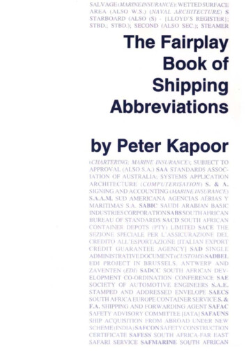 The Fairplay Book Of Shipping Abbreviations