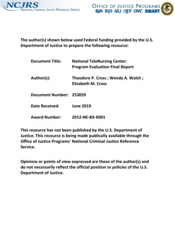 National TeleNursing Center: Program Evaluation Final Report