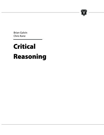 Brian Galvin Chris Kane Critical Reasoning - Veritas Prep