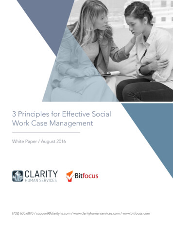 3 Principles For Effective Social Work Case Management .