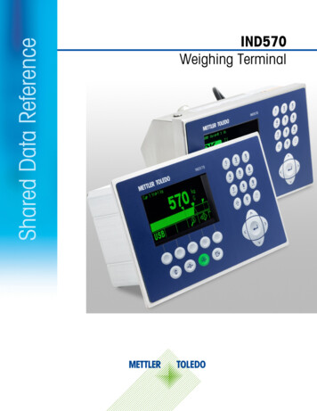 IND570 Weighing Terminal Shared Data Reference