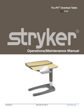 Operations/Maintenance Manual - Stryker Corporation