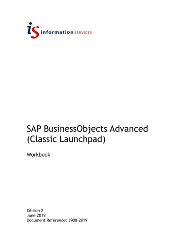 SAP BusinessObjects Advanced (Classic Launchpad)