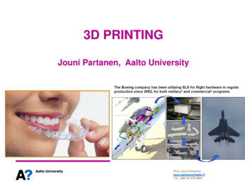 3D PRINTING - Aalto