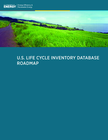 U.S. Life Cycle Inventory Database Roadmap (Brochure)