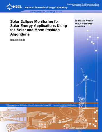 Solar Eclipse Monitoring For Technical Report