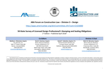 ABA Forum On Construction Law Division 3 Design