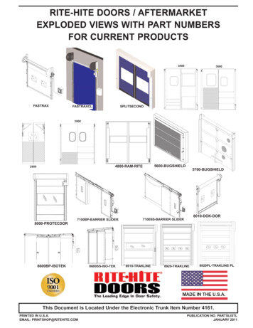 RITE-HITE DOORS / AFTERMARKET EXPLODED VIEWS WITH 