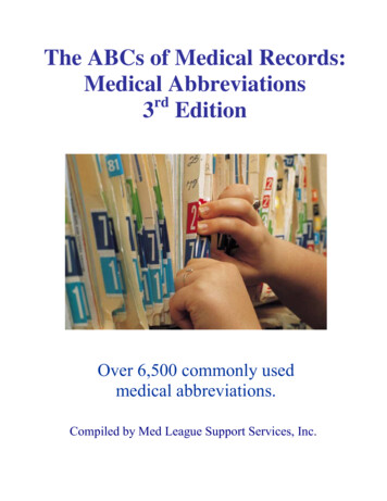 The ABCs Of Medical Records: Medical Abbreviations