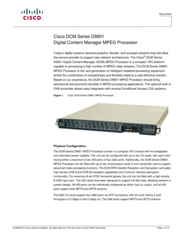 Cisco DCM Series D9901 Digital Content Manager - MPEG .