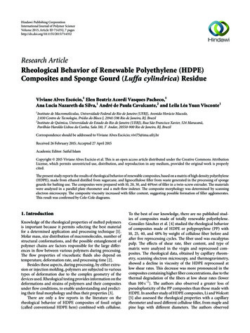 Research Article Rheological Behavior Of Renewable .