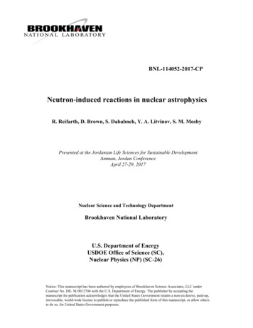Neutron Induced Reactions In Nuclear Astrophysics