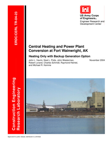 Central Heating And Power Plant Conversion At Fort .
