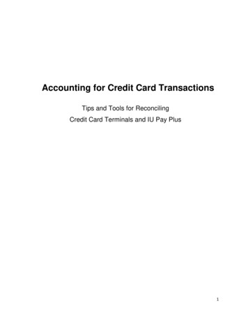 Accounting For Credit Card Transactions - IU