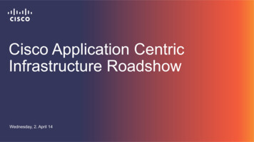 Cisco Application Centric Infrastructure Roadshow