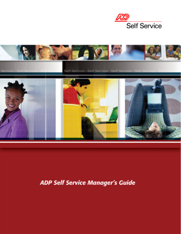 ADP Self Service Manager’s Guide - Savannah State