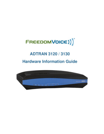 ADTRAN 3120 / 3130 Hardware Information Guide