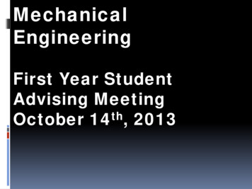 Mechanical Engineering First Year Students Academic .