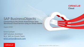 SAP BusinessObjects - Oracle