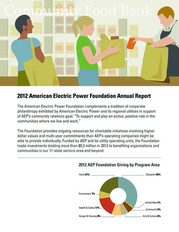 2012 American Electric Power Foundation Annual Report