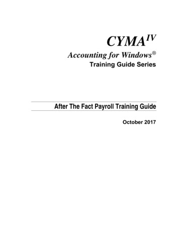 After The Fact Payroll Training Guide