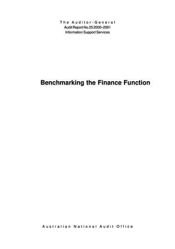 Benchmarking The Finance Function