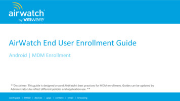 AirWatch End User Enrollment Guide