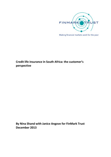 Credit Life Insurance In South Africa: The Customer’s .
