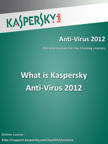 What Is Kaspersky Anti-Virus 2012 - Ruth Victor