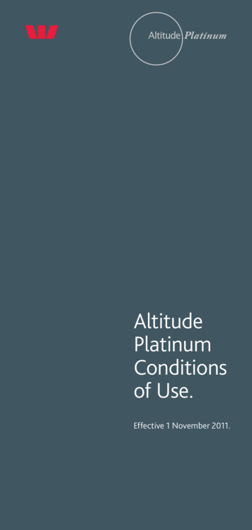 Altitude Platinum Conditions Of Use.