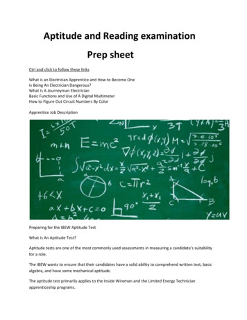 Aptitude And Reading Examination Prep Sheet