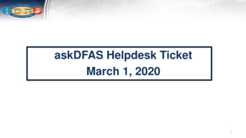 AskDFAS Helpdesk Ticket March 1, 2020