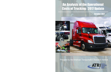An Analysis Of The Operational Costs Of Trucking: 2017 