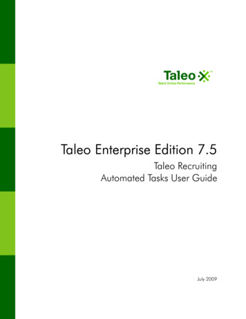 Taleo Enterprise Edition 7