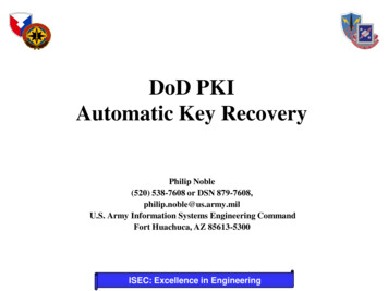 DoD PKI Automatic Key Recovery - MilitaryCAC