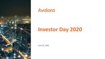 Investor Day 2020