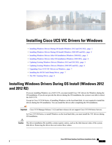 Installing Cisco UCS VIC Drivers For Windows