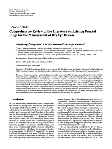 Comprehensive Review Of The Literature On Existing Punctal .