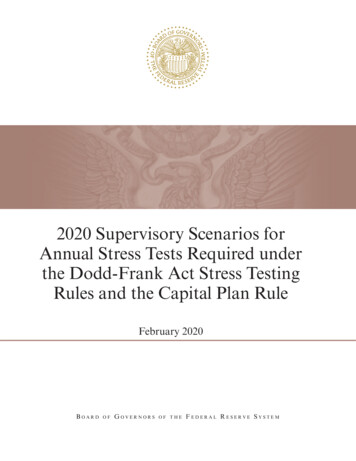 2020 Scenarios For The Dodd-Frank Act Stress Test And The .