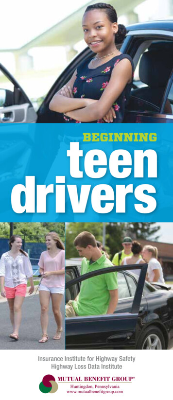 Beginning Teen Drivers - Mutual Benefit Group
