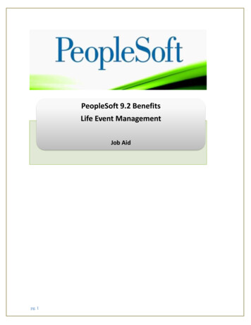 PeopleSoft 9.2 Benefits Life Event Management