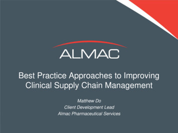 Best Practice Approaches To Improving Clinical Supply .